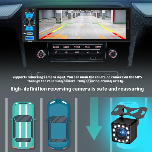 AmoyJebit 6.5" Single Din Car Stereo Wireless Apple CarPlay Android Auto, Car Radio Bluetooth 5.2, FM/AM/RDS, IPS HD Touchscreen, Type-C Fast Charging - Image 4