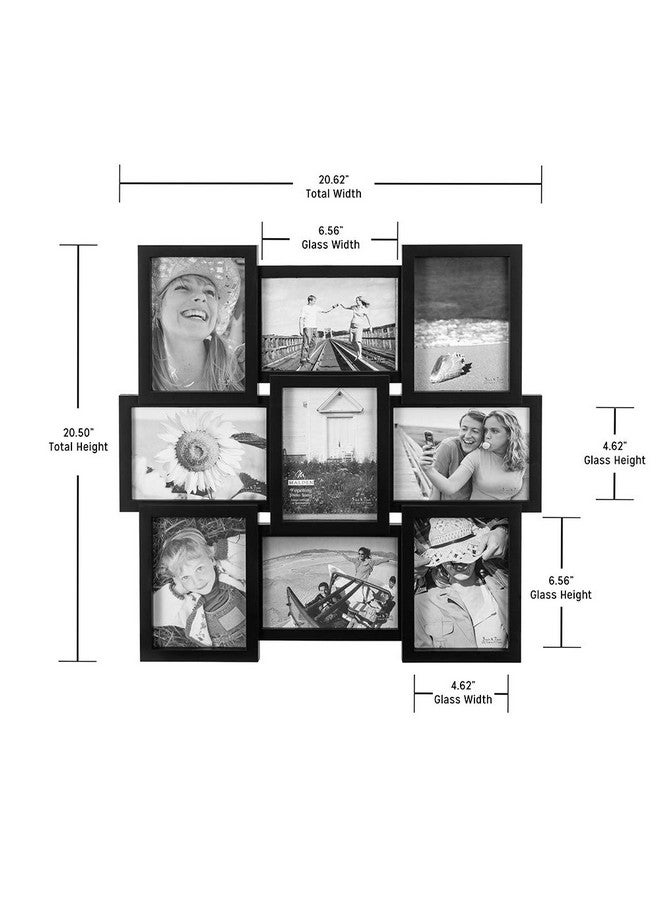 Malden International Designs 5 x 7 9-Opening Dimensional Collage Photo Wall Frame, Black - Image 5