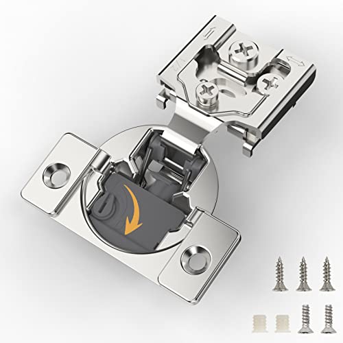 FURNIWARE Closing Speed Control 20 Pack 12 Inch Overlay Soft Close Hinges for Face Frame Cabinet 4D Adjustment Stainless Steel Kitchen Cabinet Hardware 105 Open Concealed Self Closing Hinge - Image 1