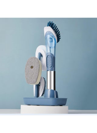 Dish Brush with Soap Dispenser Dish Scrubber with 4 Replacement Heads Kitchen Cleaning Brush for Sink Pot Pan (Blue) - pzsku/ZF6680AB7DDF29B54AE25Z/45/_/1726647683/ce529044-0226-4a7b-a5a7-dce85eced1b2