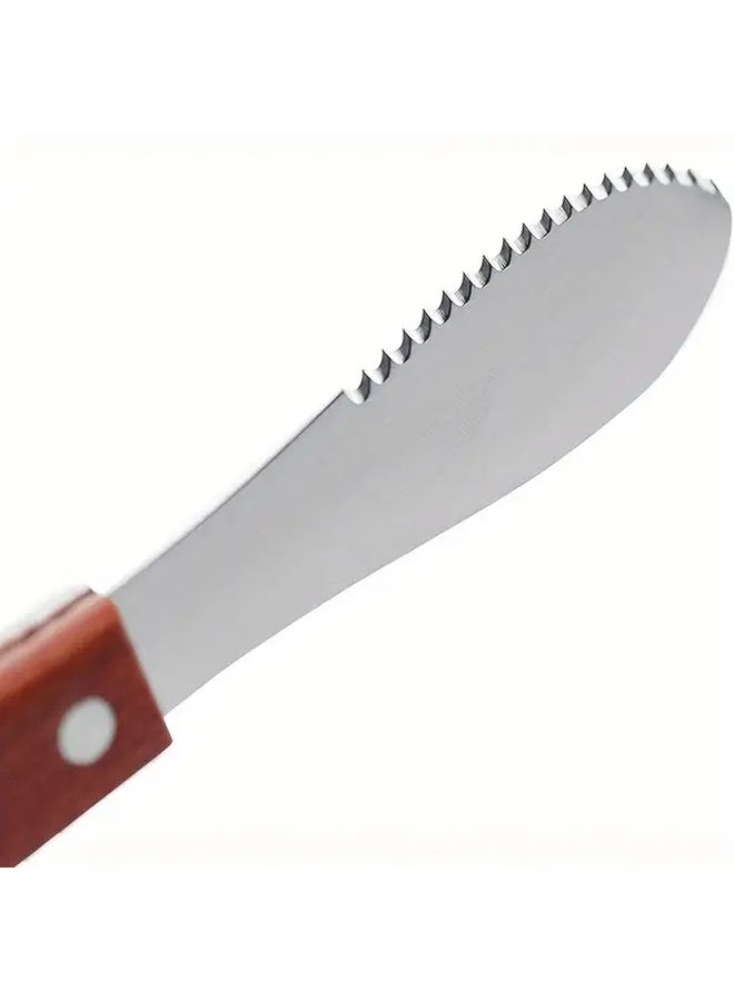 Stainless Steel Butter Knife Set 2 Pack With Wooden Handle - Image 4