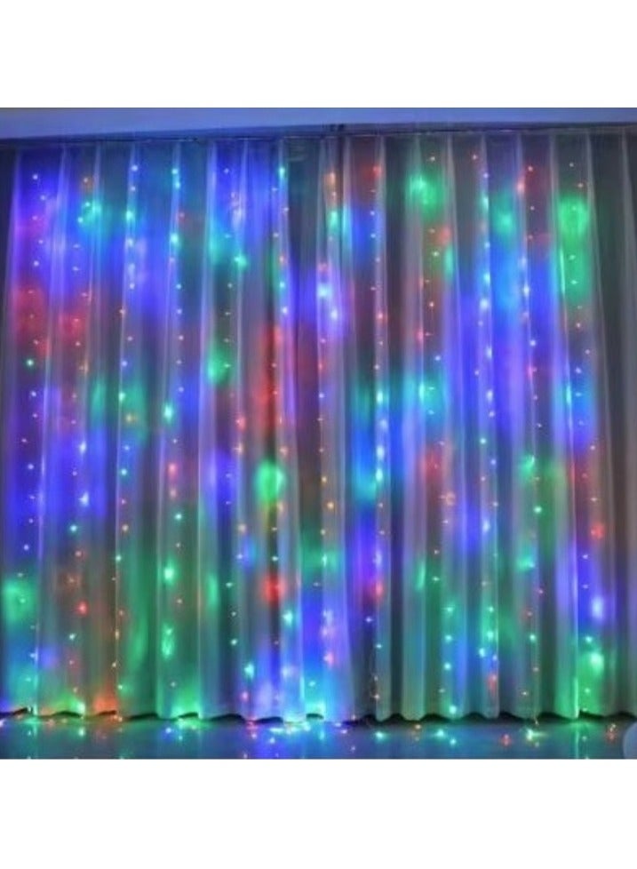 ستارة إضاءة الوان متعدده دافئة 100 لمبة - فروع للديكور و زينة رمضان - Image 1