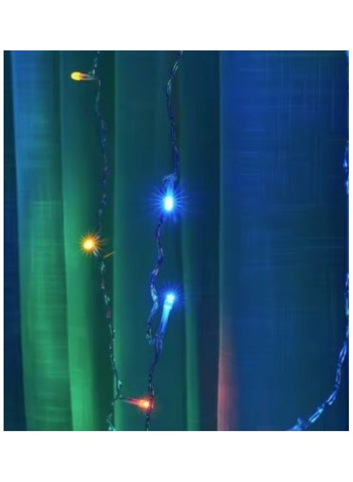 ستارة إضاءة الوان متعدده دافئة 100 لمبة - فروع للديكور و زينة رمضان - Image 2