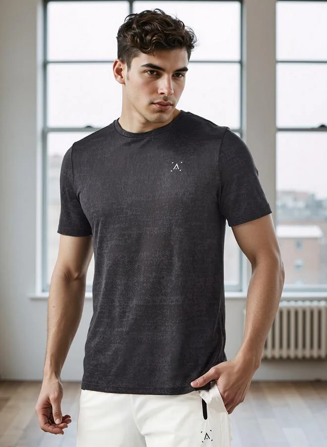 ADOT by Splash Jacquard Crew Neck T-shirt