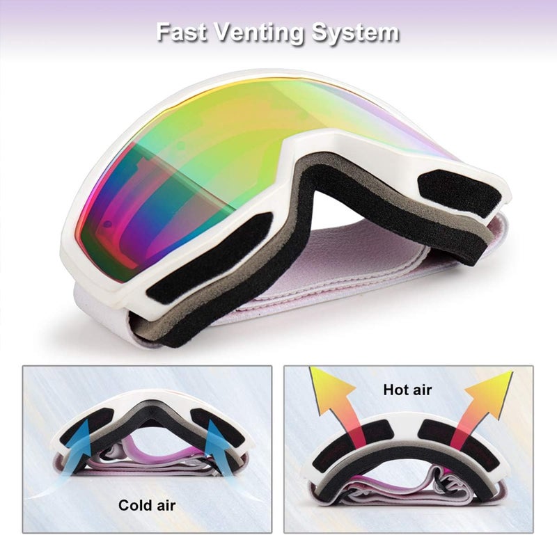 EXP VISION Ski/Snowboard Goggles for Men Women, OTG Snow Goggles Anti Fog UV Protection - Image 3