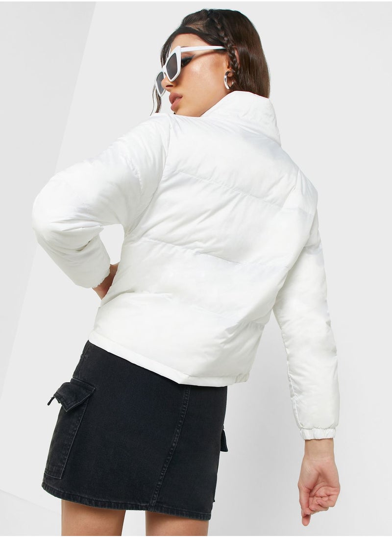 Urban Minx - Urban Minx Urban Minx Cropped Padded Jacket - Image 1
