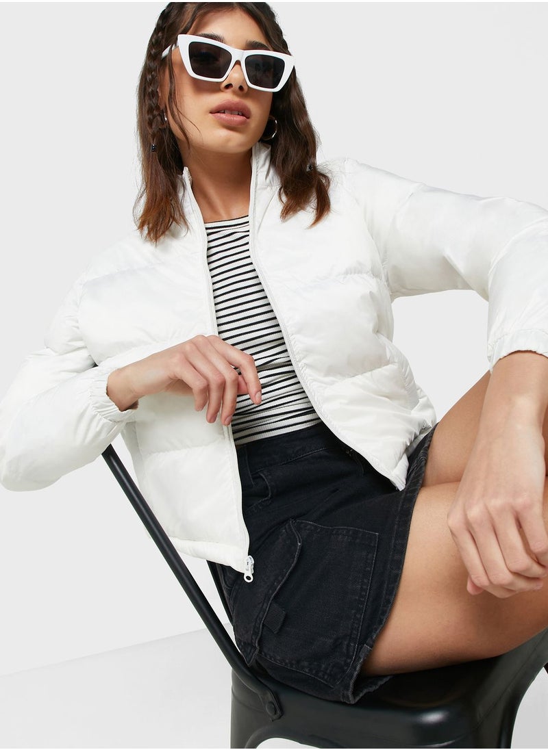 Urban Minx - Urban Minx Urban Minx Cropped Padded Jacket - Image 1