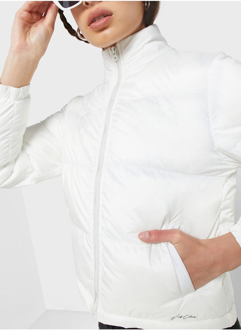 Urban Minx - Urban Minx Urban Minx Cropped Padded Jacket - Image 1