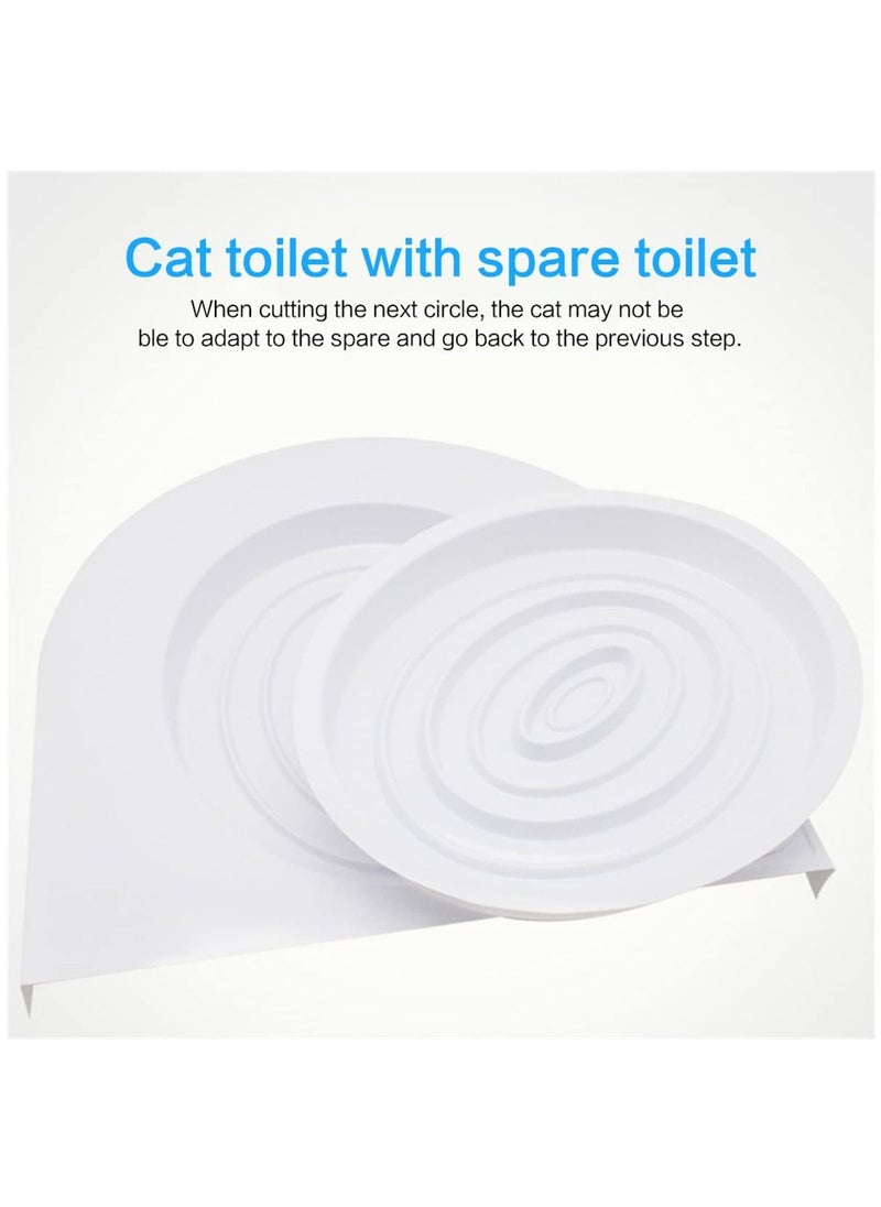 Generic - Plastic Cat Toilet Training Kit Litter Box Cat Toilet Trainer Toilet Pet Cleaning Cat Training Litter Cat Litter Tray - Image 1