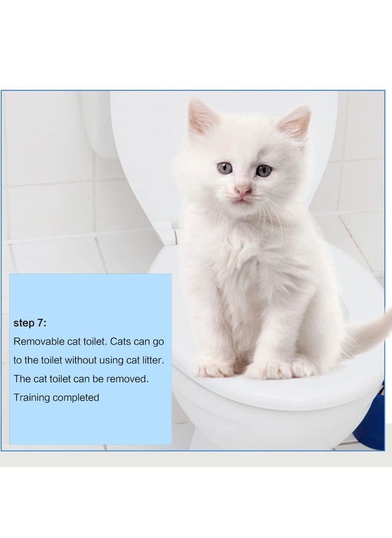 Generic - Plastic Cat Toilet Training Kit Litter Box Cat Toilet Trainer Toilet Pet Cleaning Cat Training Litter Cat Litter Tray - Image 1