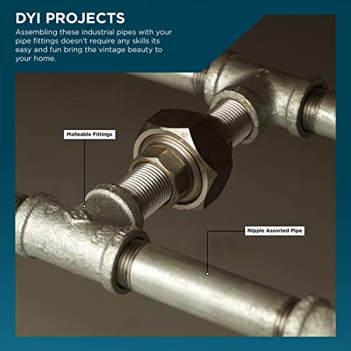 SUPPLYGIANT Supply Giant OQHM3400-10 Steel Nipple Pipe, 3/4'' x 1", Galvanized - Image 5