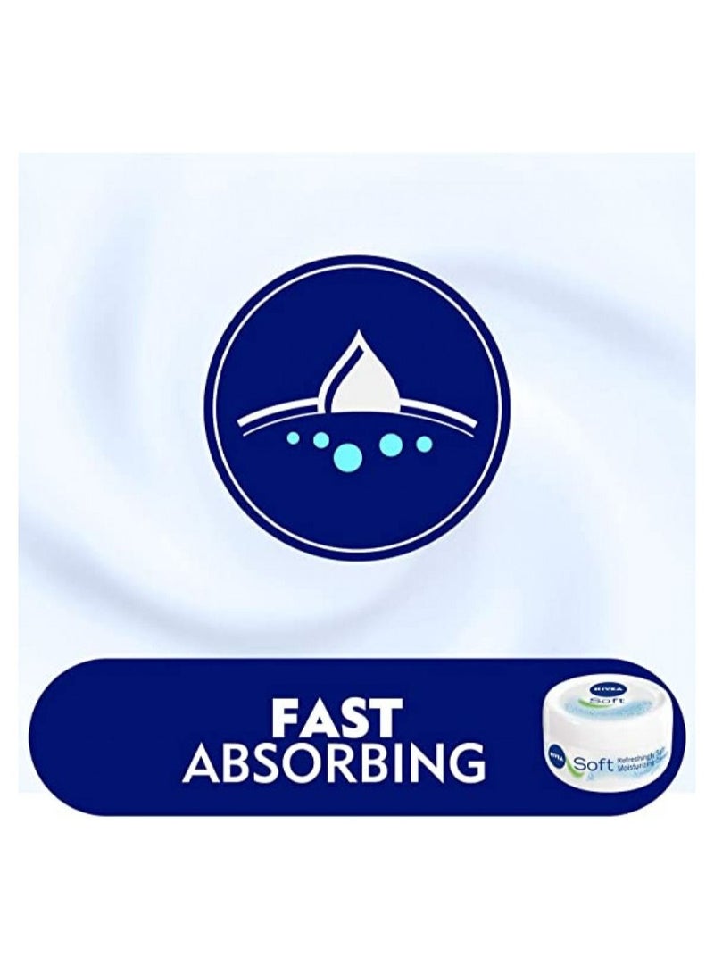 Nivea Soft Moisturizing Cream Total Care For Hydrated And Fresh Skin - 200 ml - Image 5