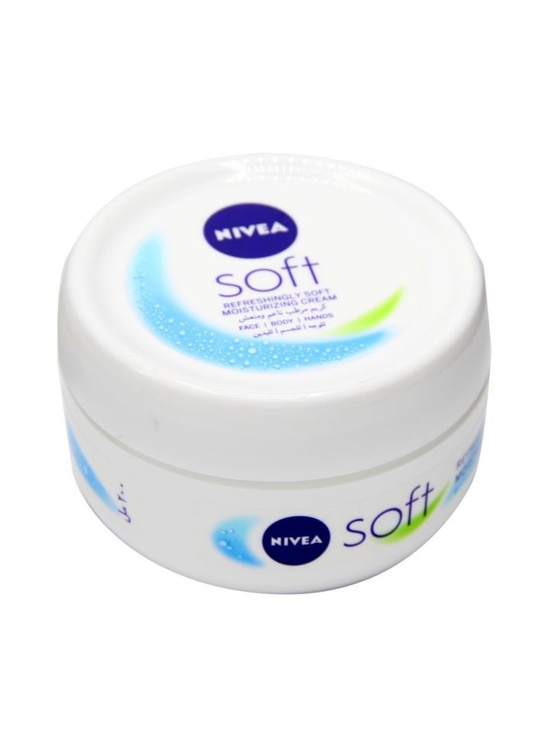 Nivea Soft Moisturizing Cream Total Care For Hydrated And Fresh Skin - 200 ml - Image 2