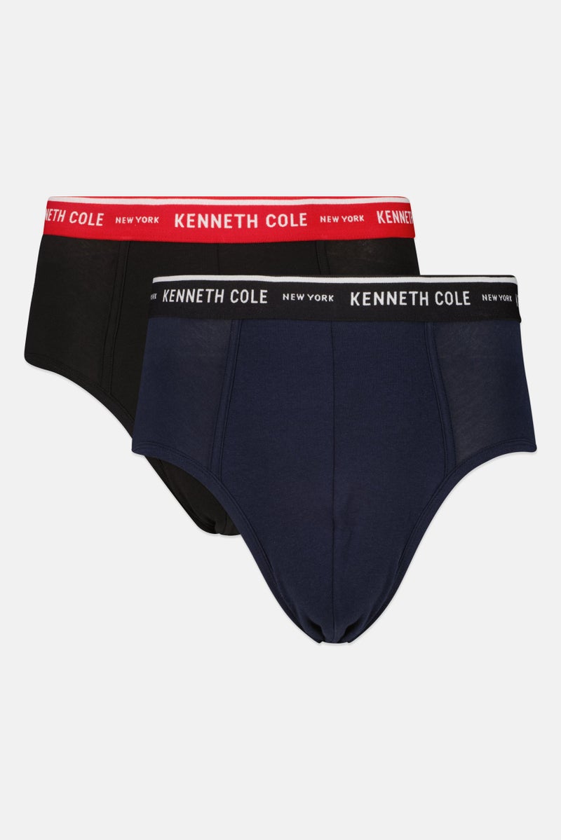 Kenneth Cole Men 2 Pack Brand Logo Trunks, Multicolor - Image 1