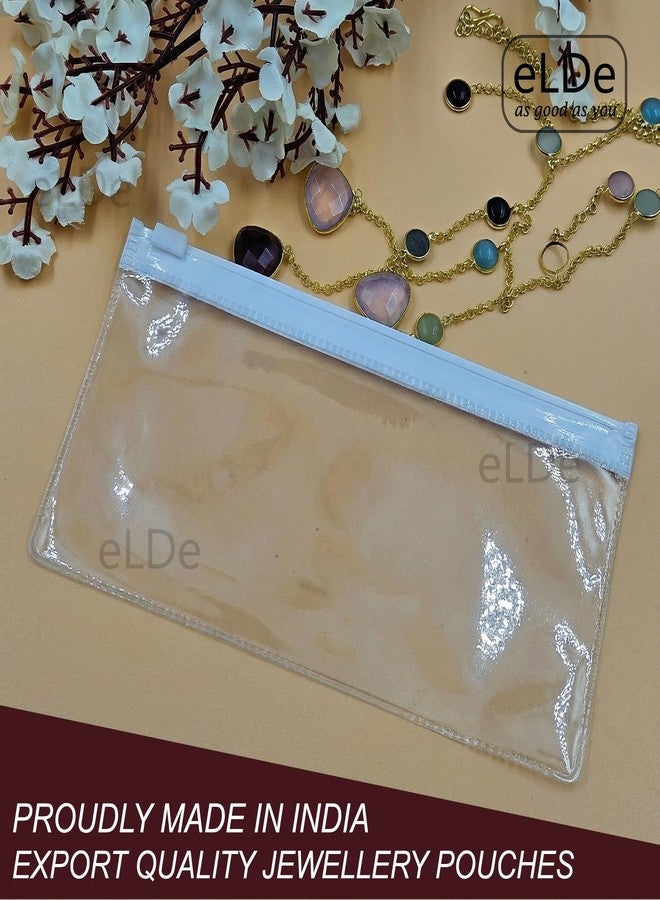 eLDe Pack of 15 Multipurpose Zip Lock Pouch - Jewellery Pouch for Storage, Travel Accessories Organizer, Cosmetic Pouch, Storage Organizer, Jewellery Organiser (4x9) - Image 3