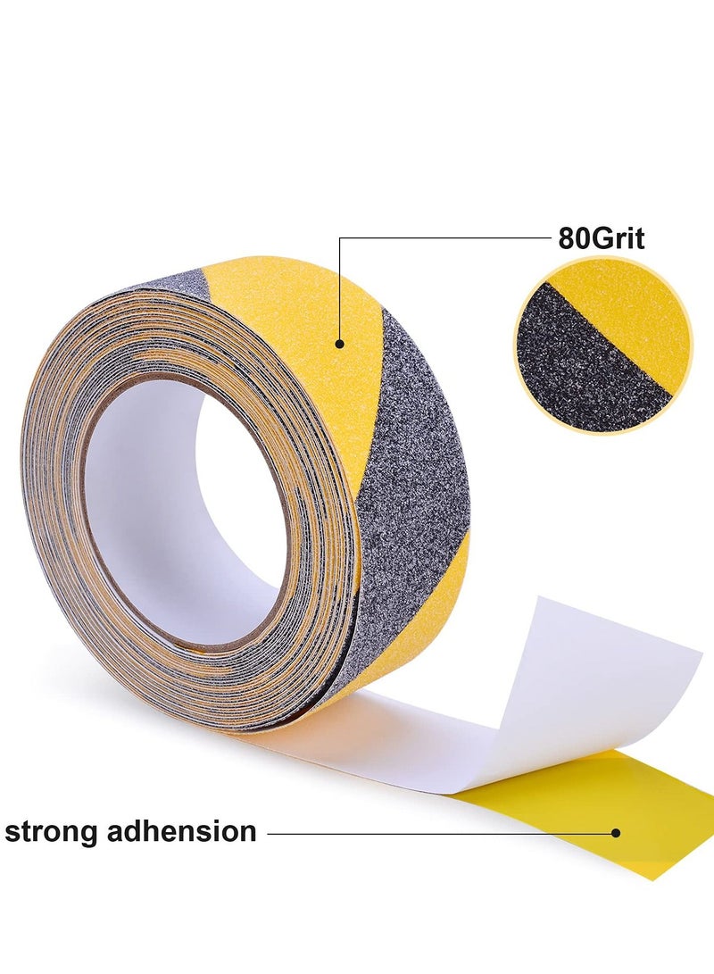KASTWAVE Anti Slip Safety Tape, Waterproof Self Adhesive Frosted Anti Slip Tape for Indoor and Outdoor Stair Steps, Smooth Floors, Pool, 2" X 16.4'  Yellow - Image 2