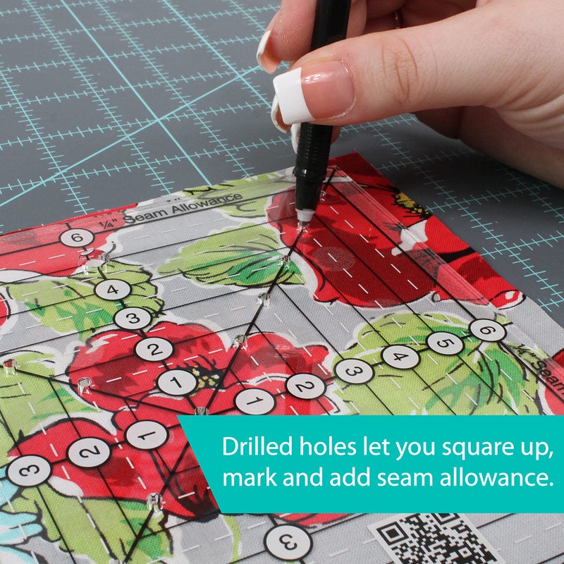 Creative Grids 8-1/2in Square It Up or Fussy Cut Square Quilt Ruler - CGRSQ8 - Image 3