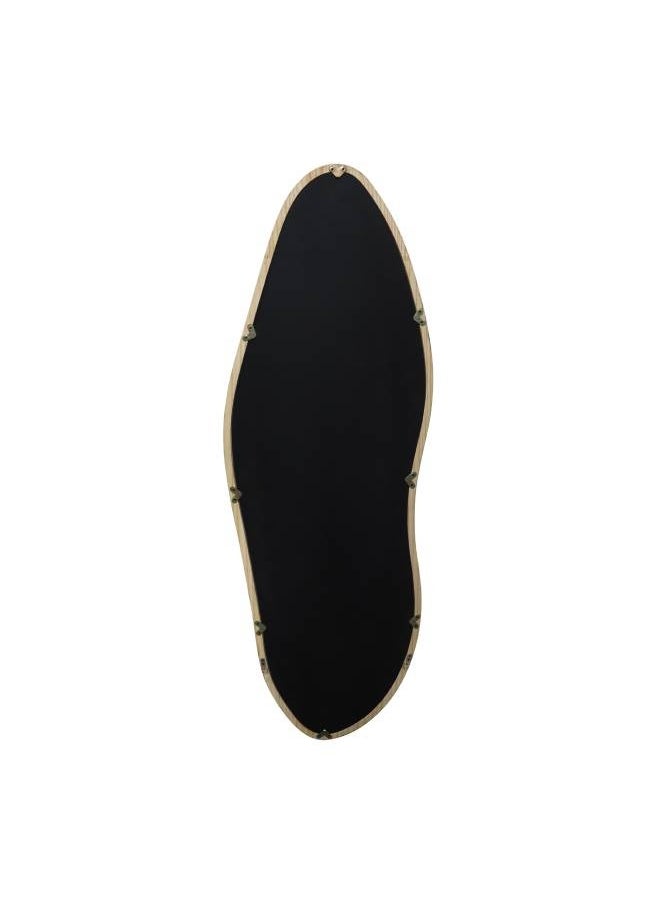 Switch - Brown Wood Wave Shaped Full Length Mirror, Size 165X56Cm - Image 1