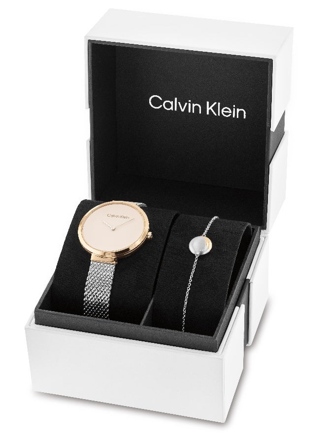 CALVIN KLEIN ساعة يد نسائية من الستانلس ستيل 35700005 - Image 1