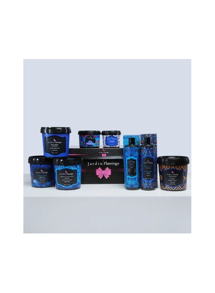 Jardin Flamingo Neela Blue – All-in-One Body Care Collection | Premium Self-Care Ritual in a Box - Image 2