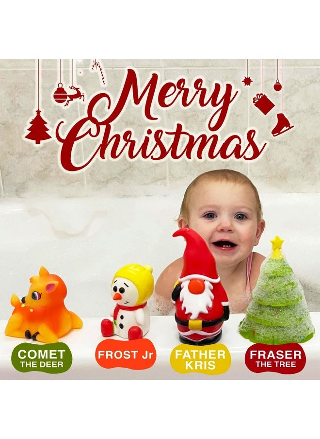 SplashEZ - Mold Free Bath Toys For Babies & Toddlers, Christmas No Hole Bath Toys, No Mold For Tub, Beach, Pool, Bpa-Free, Dishwasher-Safe, Infant Bath Toys No Holes 0 1 3 6 12 18 Months - Image 1