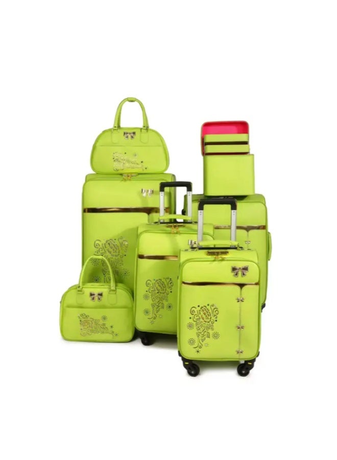 الازدهار طقم أمتعة بعجلات دوارة مكوّن من 6 قطع باللون نفسه مع حقيبة يد، سعة كبيرة مثالية كهدايا زفاف للعائلة والأصدقاء. - Image 3