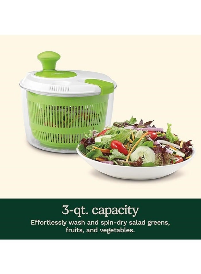 Salad Spinner- Wash, Spin & Dry Salad Greens, Fruits & Vegetables  - Image 2