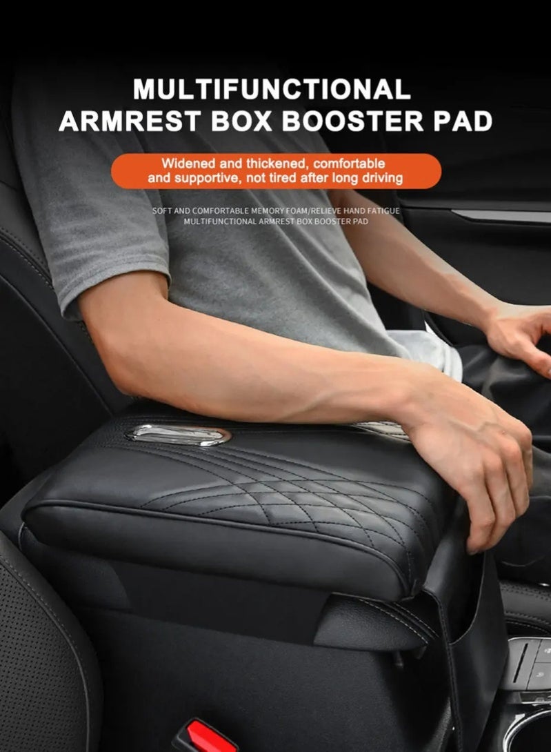 Car Central Control Armrest Memory Foam Armrest Heightening Pad, Lengthened Central Armrest Box Pad - Image 2