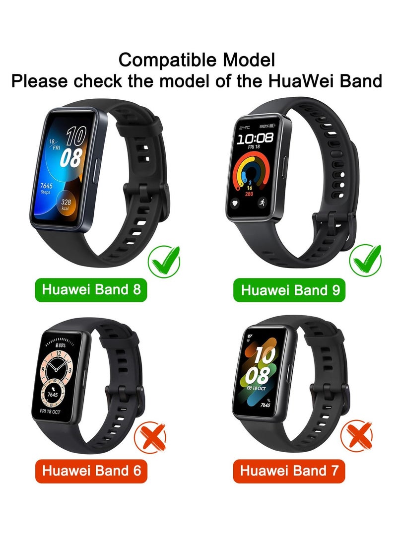HW - Soft Silicone Strap Compatible With Huawei Band 8,Huawei Band 9,Waterproof Breathable Adjustable Replacement Sport Bands for HUAWEI Band 8 & Band 9 - Image 1
