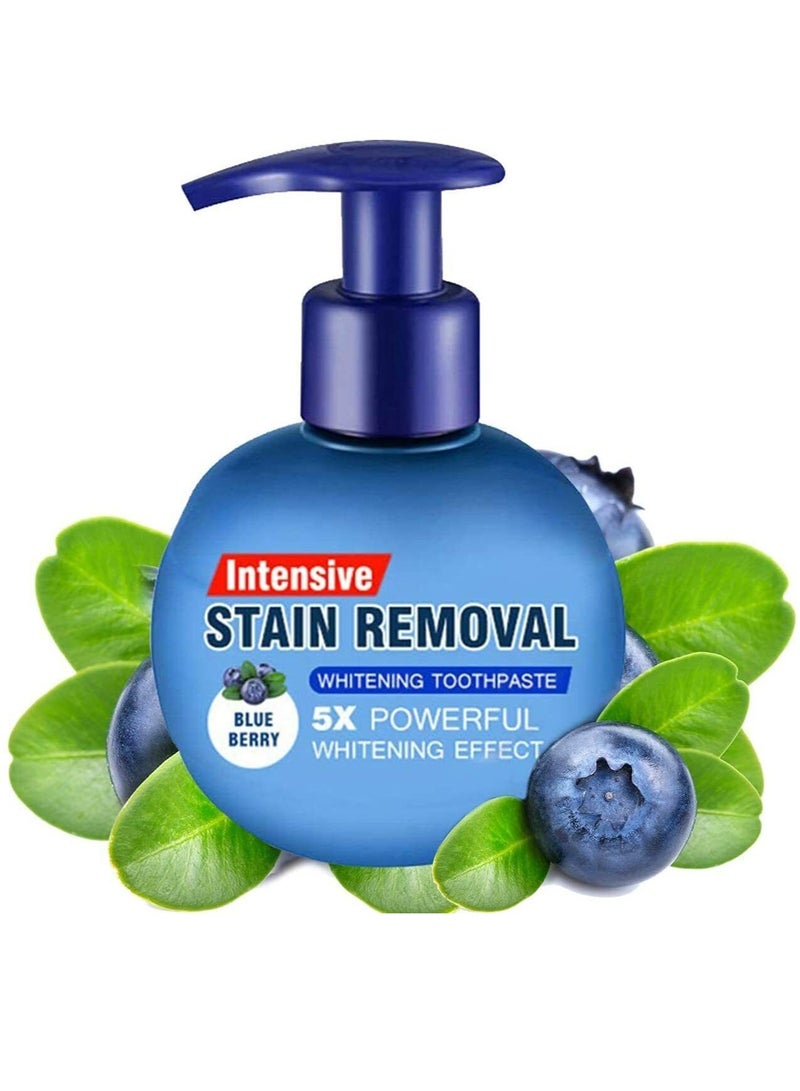 Blue Berry Remove Stains Whitening Toothpaste Fight Bleeding Gums Toothpaste Prevent Tooth Decay Promote Teeth Strong Gums Baking Soda - Image 1
