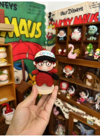 Pure Handmade Wool Crocheted Longbao Tuanzi Bao GD Chicken Chung Doll Pendant Ornaments Headwear Hair Accessories-Color:Q Version Body Peaked Cap Model Comes With Base - pzsku/ZF669217A5597FCDDE812Z/45/1745416297/8b7f9db2-09f0-4df6-843a-12b524c76a99