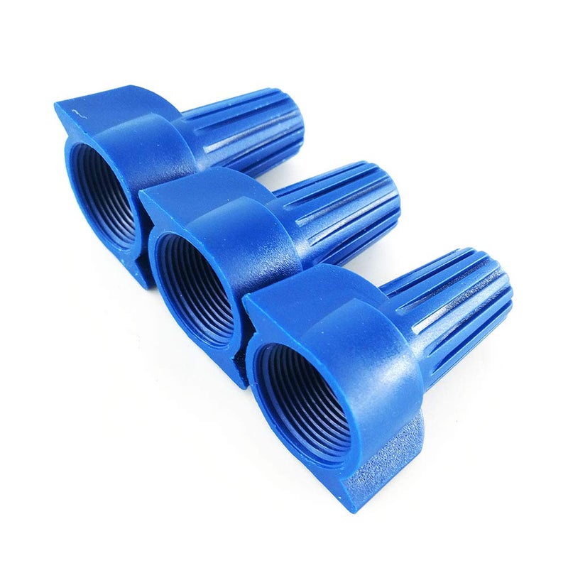 HS UL Listed Blue Winged Electrical Wire End Connectors Caps Bulk 100 Pack Large Twiston Wire Connectors Nuts 146 AWGHS P17 Type Screw Terminals