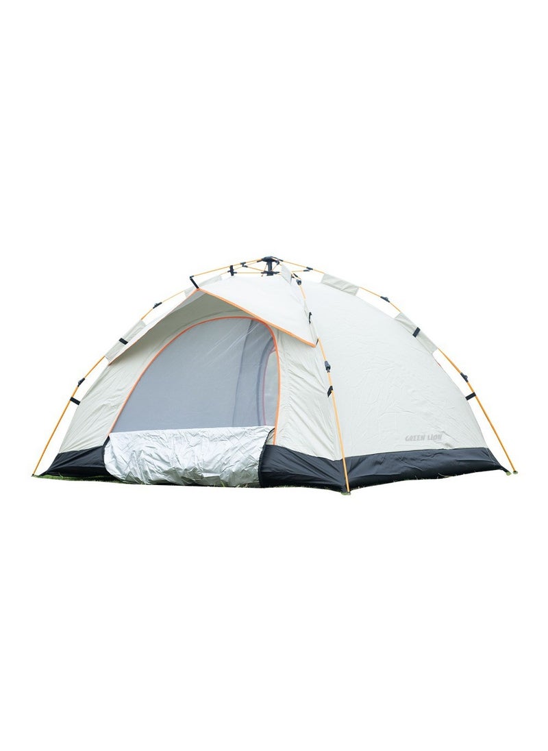 GREEN LION - GT-3 Camping Tent / 3-4 People Capacity / 210D Oxford Floor / Polyester Silver Coating Fly / UV Protection / Lightweight / Waterproof / Ventilated Mesh / Windproof Rope - Beige - Image 1