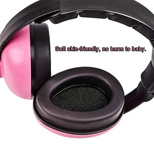 Solar-Power Baby Noise Cancelling Headphones, Ear Protection Earmuffs Noise Reduction for 0-3 Years Kids/Toddlers/Infant, for Babies Sleeping, Airplane, Concerts, Movie, Theater, Firework (Rose Red) - Image 4