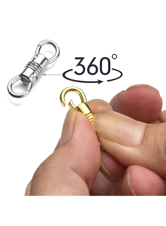 Zpsolution Double Open Swivel Pendant Clasp Connectors Bails for Necklace, Removable Pendant Findings 4PCS Gold - Image 2