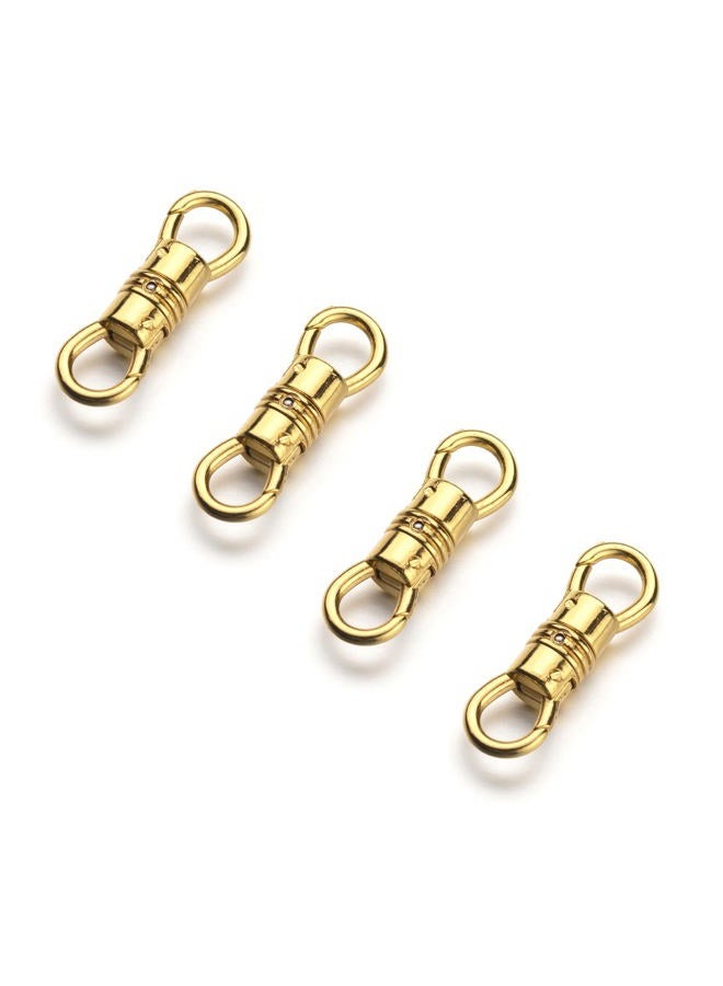 Zpsolution Double Open Swivel Pendant Clasp Connectors Bails for Necklace, Removable Pendant Findings 4PCS Gold - Image 1