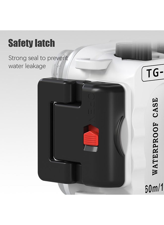 Generic - TG7 Camera Waterproof Case Housing Case for Action Camera Underwater 60m/195ft Diving Protective Case with 52mm Threaded Interface & 67mm Lens Adapter Compatible with Olympus TG-7 Camera - Image 1