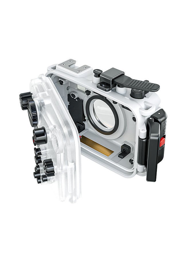Generic - TG7 Camera Waterproof Case Housing Case for Action Camera Underwater 60m/195ft Diving Protective Case with 52mm Threaded Interface & 67mm Lens Adapter Compatible with Olympus TG-7 Camera - Image 1