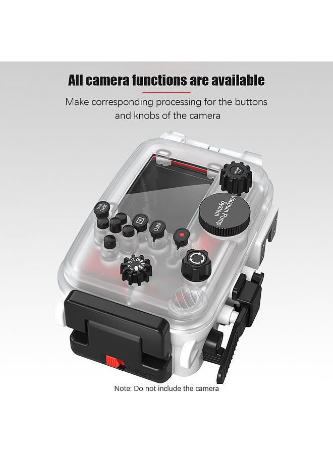 Generic - TG7 Camera Waterproof Case Housing Case for Action Camera Underwater 60m/195ft Diving Protective Case with 52mm Threaded Interface & 67mm Lens Adapter Compatible with Olympus TG-7 Camera - Image 1