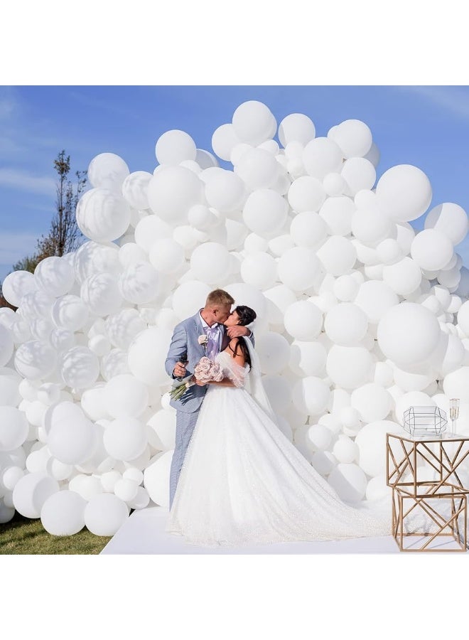 RUBFAC 87pcs White Balloons Different Sizes 18 12 10 5 Inches for Garland Arch, Premium Party Latex Balloons for Birthday Party Wedding Anniversary Baby Shower Party Decoration - Image 5