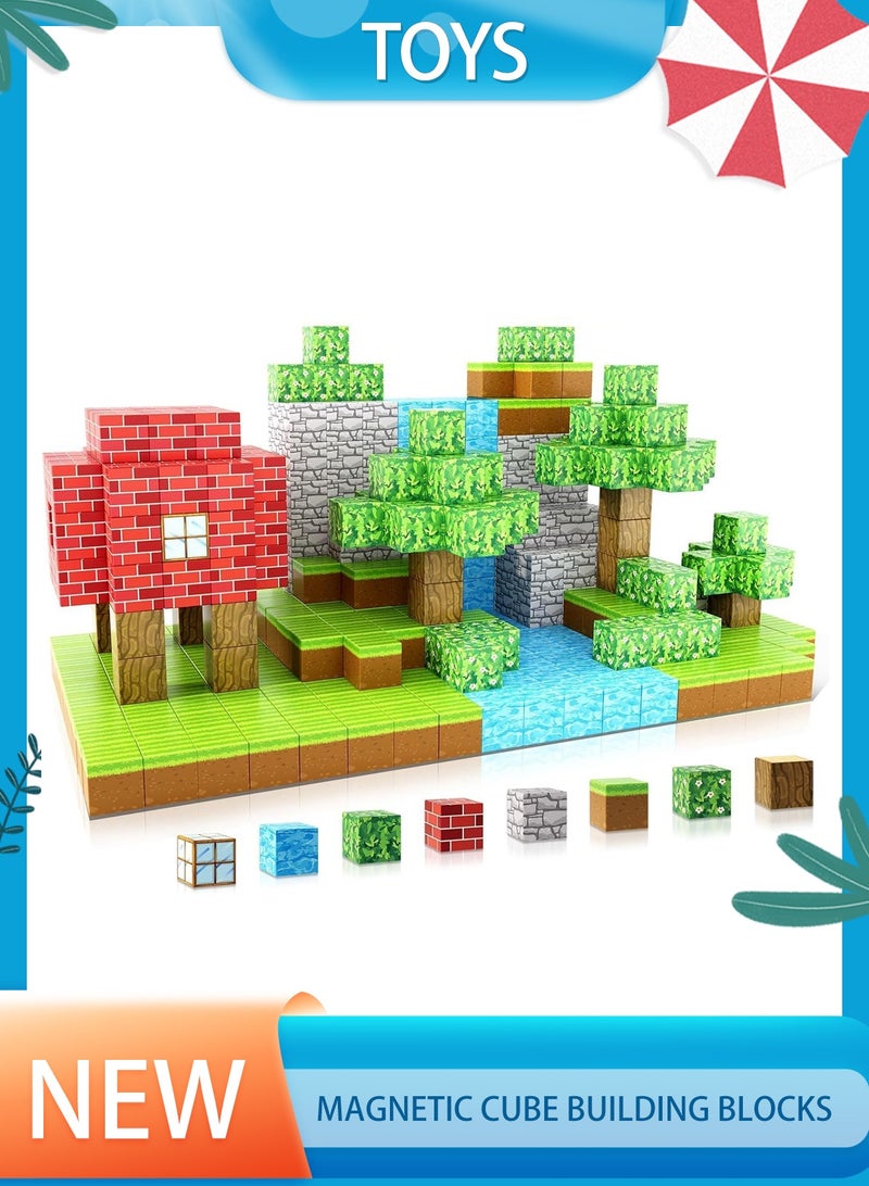75pcs Mine crafts Game Magnetic Building Blocks - STEM Educational Toy for Kids, Safe ABS Non-Toxic DIY Construction Set with Strong Magnets (Ages 5-12) - Image 1