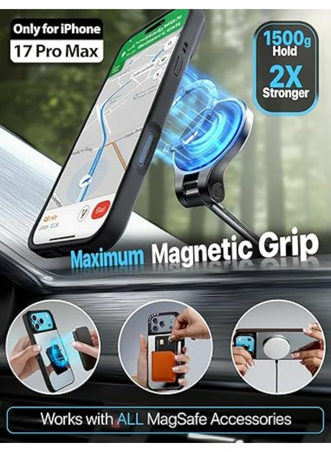 HaDoii Mirror Case for iPhone 17 Pro Max , Magnetic MagSafe iPhone Cover, Against Scratches and Drops, Compatible with Wireless Charging, Silver - Image 5