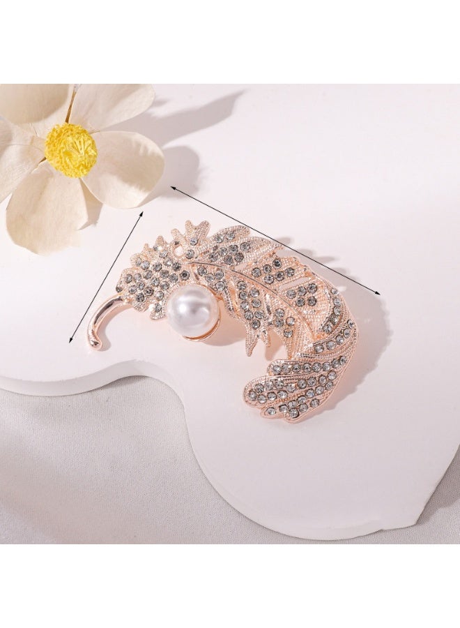KUYING Luxury Crystal Drop Inlaid Diamond High-end Brooch 