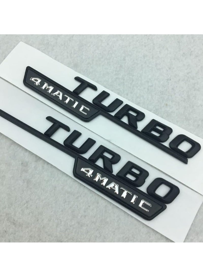 General Suitable for Mercedes-Benz, Turbocharged Cars Are Decorated with Body Trim 4-MATIC Fender Logo Side Marker 