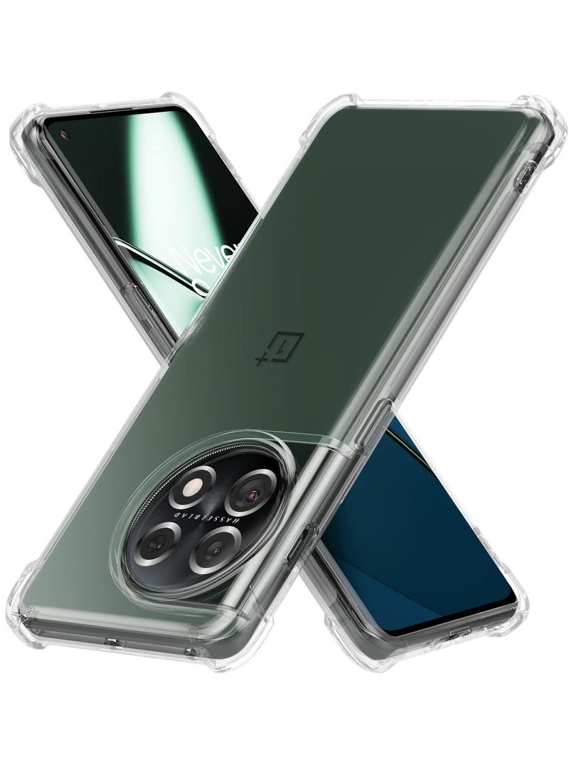 Raxoom OnePlus 11 Crystal Clear Case – Soft TPU Silicone with Slim Shockproof Bumper and Anti-Scratch Design - Image 1