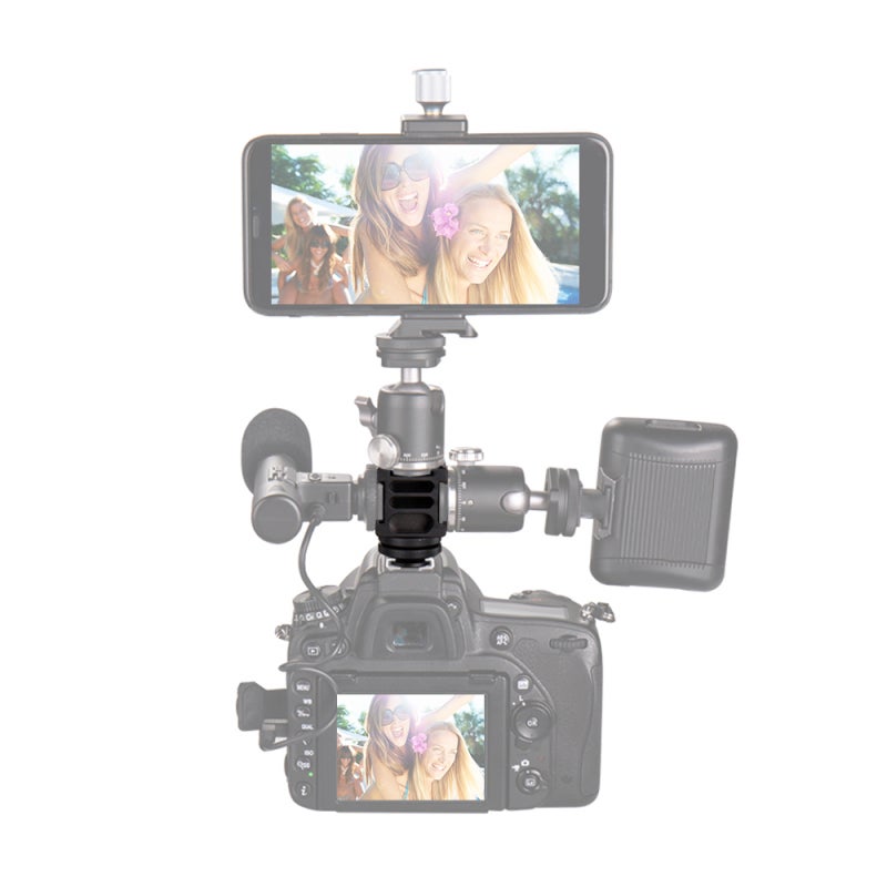Cold Shoe Mount Adapter: 4 Cold Shoe Mounts Twist Lock Design - High Quality Aluminium Alloy Cold Shoe Mount for Dslr Cameras, Video Lights, Microphones - Image 2