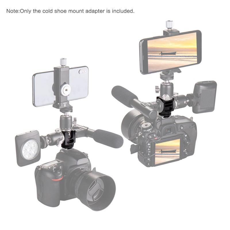 Cold Shoe Mount Adapter: 4 Cold Shoe Mounts Twist Lock Design - High Quality Aluminium Alloy Cold Shoe Mount for Dslr Cameras, Video Lights, Microphones - Image 4