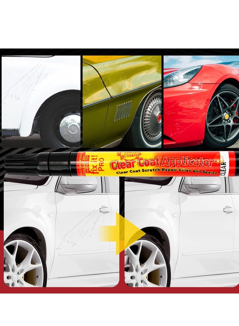 Plan A Fix It Pro Clear Car Paint Repair Pen for Minor and Medium Scratches, Practical Tool to Easily Repair All Colors of Cars Scratches, Not Fit Deep Scratches, Quick Repair and Professional Look (3) - Image 3