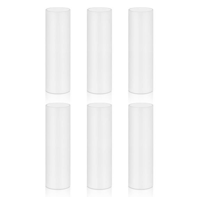 3 INCH TALL WHITE PLASTIC CANDLE COVERS SLEEVESCHANDELIER SOCKET SLEEVESCANDELABRA BASE E12 SOCKET COVERS SET OF 6