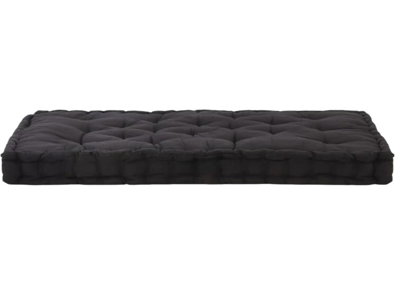 ATOOTFUSION Cotton Floor Mattress, 5-Inch Thick, Foldable Movable Cotton Quilt Gadda Solid Color Black (Queen Size Bed Mattress 48X72X5 Inches) - Image 3